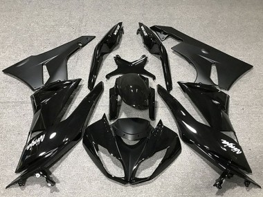 Purchase 2009-2012 Kawasaki ZX6R Motorcycle Fairing - Glossy Black Matte Black Canada