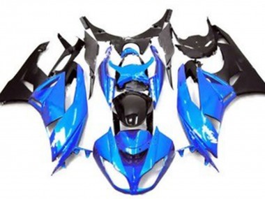 Purchase 2009-2012 Kawasaki ZX6R Motorcycle Fairing - Blue Glossy Black Matte Black Canada