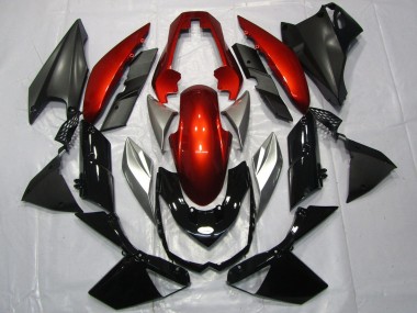 Purchase 2010-2013 Kawasaki Z1000 Motorcycle Fairings - Red Silver Glossy Black Canada