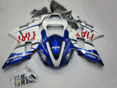 Purchase 2000-2001 Yamaha R1 Motorcycle Fairings - White Blue Red Fiat Motul Canada