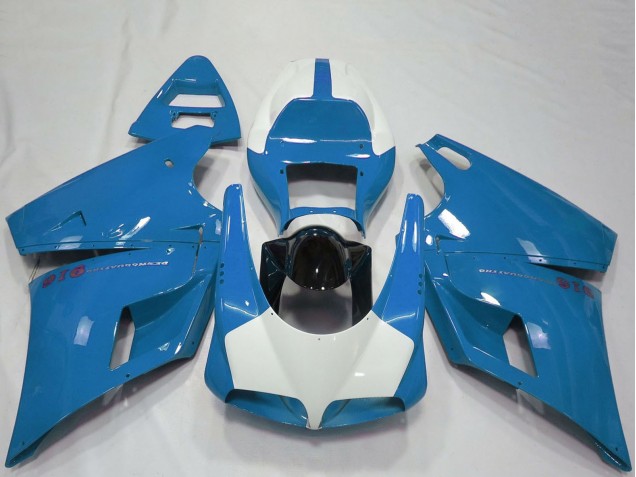 1993-2005 Ducati 916 Motorcycle Fairings - Light Blue Glossy Black Canada