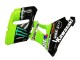 1993-2007 Kawasaki ZZR400 Motorcycle Fairings - Green Glossy Black Blue Monster Elf Touch4 Bridgestone Canada