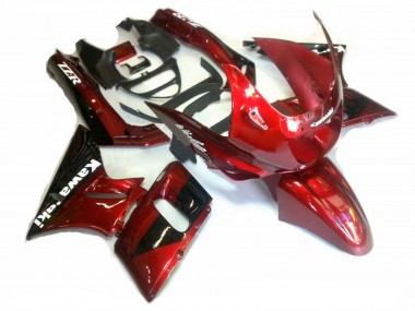 Purchase 1993-2007 Kawasaki ZZR400 Motorcycle Fairings - Red Glossy Black Canada
