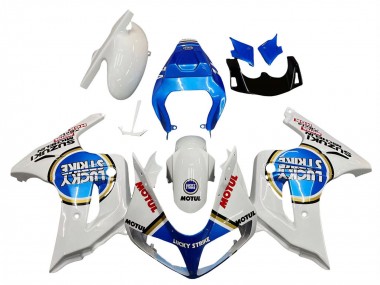 Purchase 2003-2013 Suzuki SV650 Motorcycle Fairings - White Blue Lucky Strike Motul Canada
