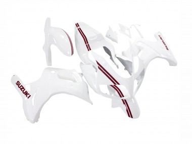 Purchase 2003-2013 Suzuki SV650 Motorcycle Fairings - White with Dark Red Lines Canada