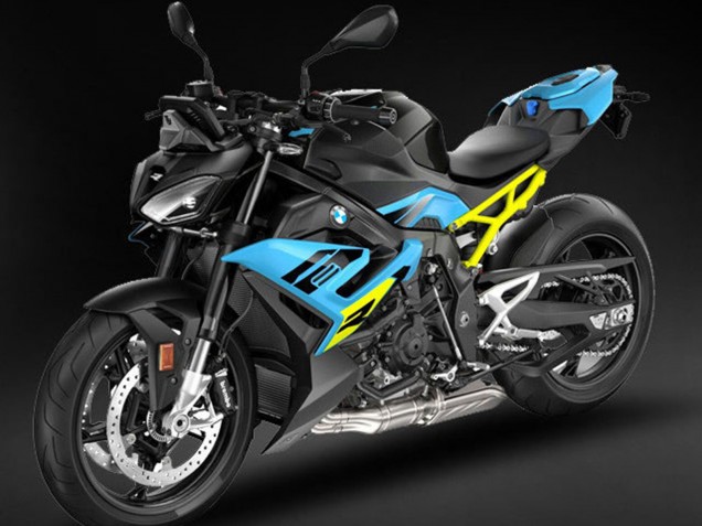 2021-2025 BMW S1000R Motorcycle Fairings - Black Light Blue Yellow Canada