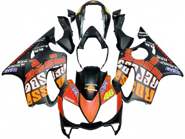 Purchase 2004-2007 Honda CBR600 F4i Motorcycle Fairings - Matte Black Orange Rossi Canada