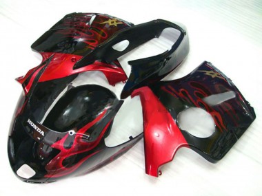 Purchase 1996-2007 Honda CBR1100XX Blackbird Motorcycle Fairing Kits - Glossy Black Red Flame Canada