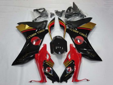 Purchase 2011-2013 Honda CBR600F Motorcycle Fairings - Red Gold Glossy Black Konica Minolta Canada