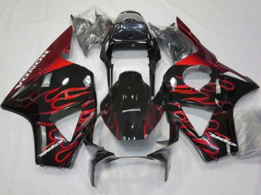 Purchase 2002-2003 Honda CBR900RR 954 Motorcycle Fairings - Glossy Black Red Flame Canada