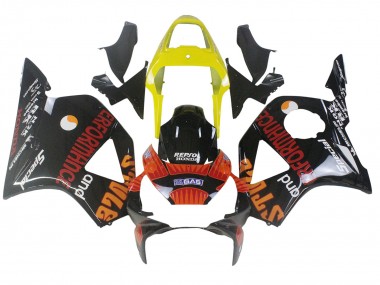Purchase 2002-2003 Honda CBR900RR 954 Motorcycle Fairings - Yellow Red Glossy Black Repsol Rossi Canada