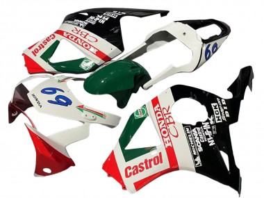 Purchase 2002-2003 Honda CBR900RR 954 Motorcycle Fairings - White Red Green Glossy Black Castrol Canada