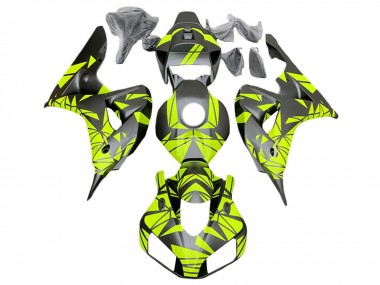 Purchase 2006-2007 Honda CBR1000RR Motorcycle Fairings - Fluorescent Green Matte Black Canada