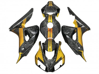 Purchase 2006-2007 Honda CBR1000RR Motorcycle Fairings - Gold Black Forged Carbon Fiber Canada