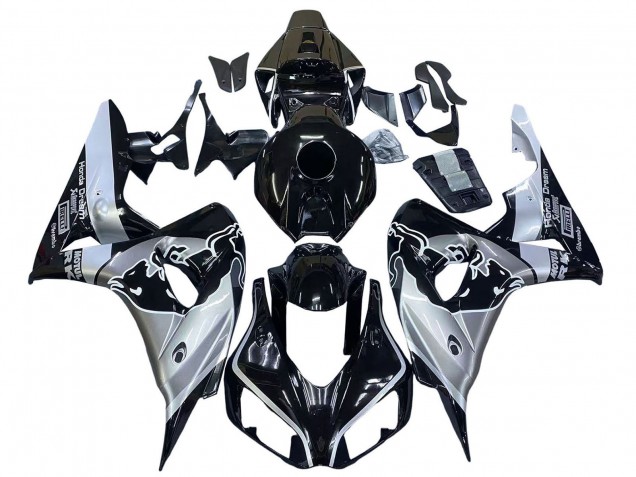 2006-2007 Honda CBR1000RR Motorcycle Fairings - Silver Glossy Black Red Bull Canada