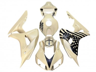 Purchase 2006-2007 Honda CBR1000RR Motorcycle Fairings - Cream Black Canada