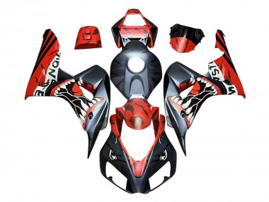 Purchase 2006-2007 Honda CBR1000RR Motorcycle Fairings - Red Matte Black Monster Shark Canada
