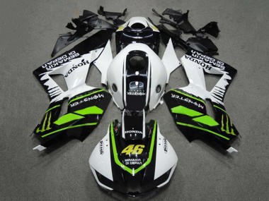 Purchase 2009-2012 Honda CBR600RR Motorcycle Fairings - White Green Glossy Black Semakin Didepan Monster 46 Canada