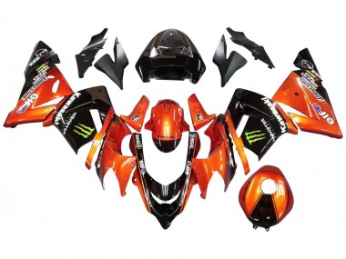 Purchase 2004-2005 Kawasaki ZX10R Motorcycle Fairings - Burnt Orange Black Monster Elf Canada