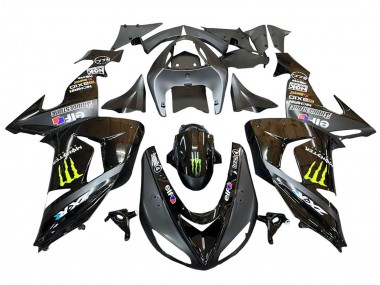 Purchase 2006-2007 Kawasaki ZX10R Motorcycle Fairings - Grey Yellow Glossy Black Monster Elf Canada