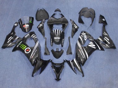 Purchase 2006-2007 Kawasaki ZX10R Motorcycle Fairings - Matte Black White Green Monster Canada