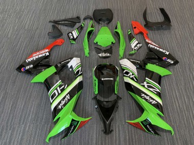 Purchase 2008-2010 Kawasaki ZX10R Motorcycle Fairings - Green White Red Black Elf Monster Energy Canada