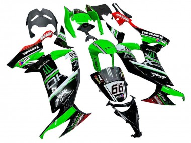 Purchase 2008-2010 Kawasaki ZX10R Motorcycle Fairings - Green White Red Black Monster Elf 66 Canada