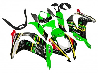 Purchase 2016-2020 Kawasaki ZX10R Motorcycle Fairings - Green Yellow Red Black Elf Monster Canada