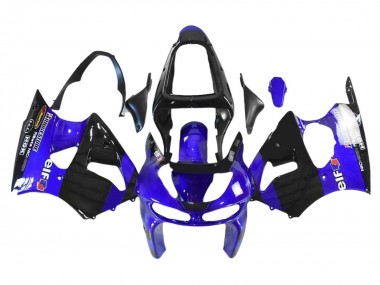 Purchase 1998-1999 Kawasaki ZX6R Motorcycle Fairings - Blue Glossy Black Elf Bridgestone Canada