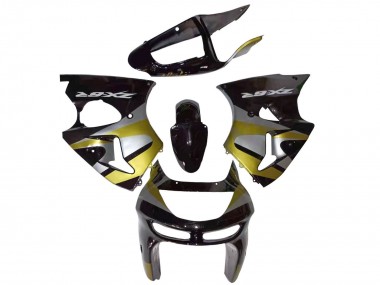 Purchase 1998-1999 Kawasaki ZX6R Motorcycle Fairings - Glossy Black Silver Yellow Canada
