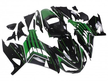 Purchase 2012-2024 Kawasaki ZX14R ZZR1400 Motorcycle Fairings - Green Glossy Black Stripe Canada