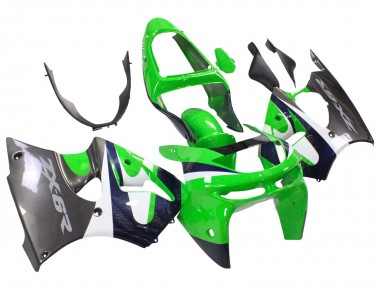 Purchase 1998-1999 Kawasaki ZX6R Motorcycle Fairings - Green White Dark Blue Silver Canada