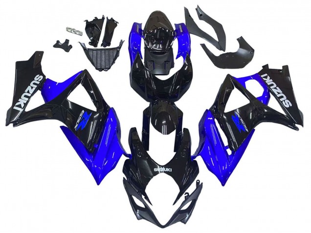 2007-2008 Suzuki GSXR 1000 Motorcycle Fairing Kits - Blue Glossy Black Canada
