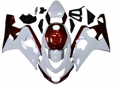 Purchase 2004-2005 Suzuki GSXR 600 / GSXR 750 Motorcycle Fairings - White Candy Red Black Canada