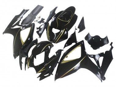 Purchase 2006-2007 Suzuki GSXR 600 / GSXR 750 Motorcycle Fairings - Glossy Black Gold Stripe Canada