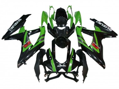 Purchase 2008-2010 Suzuki GSXR 600 / GSXR 750 Motorcycle Fairings - Green Glossy Black Canada