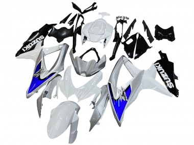 Purchase 2008-2010 Suzuki GSXR 600 / GSXR 750 Motorcycle Fairings - White Silver Blue Black Canada