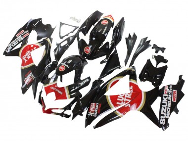 Purchase 2008-2010 Suzuki GSXR 600 / GSXR 750 Motorcycle Fairings - Glossy Black Red White Motul Lucky Strike Canada
