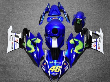 Purchase 2019-2021 Yamaha YZF R3/R25 Motorcycle Fairings - Blue White Green Black Monster MoviStar ENEOS 46 Canada