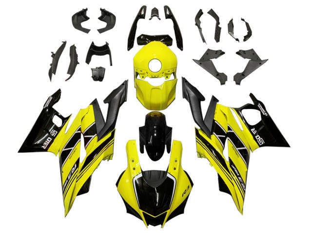 2019-2021 Yamaha YZF R3/R25 Motorcycle Fairings - Yellow Black Carbon Fiber Canada