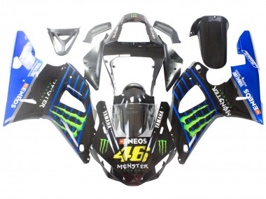 Purchase 2000-2001 Yamaha YZF 1000 R1 Motorcycle Fairings - Blue Black Green Monster Yamalube ENEOS 46 Canada