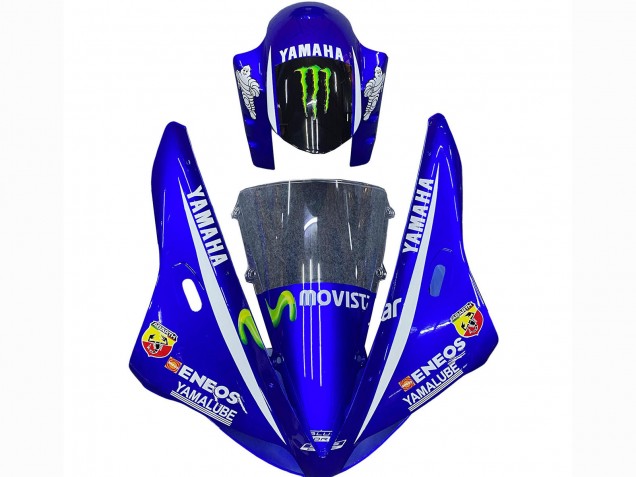 2002-2003 Yamaha YZF 1000 R1 Motorcycle Fairings - Blue Black Green MoviStar ENEOS Monster Canada