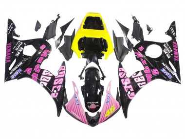 Purchase 2003-2004 Yamaha YZF R6 Motorcycle Fairings - Yellow Pink Glossy Black Rossi Repsol 46 Canada