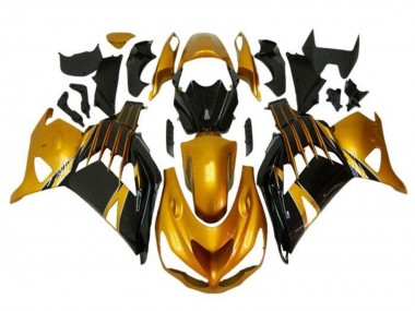 Purchase 2012-2024 Kawasaki ZX14R ZZR1400 Motorcycle Fairings - Gold Glossy Black Canada