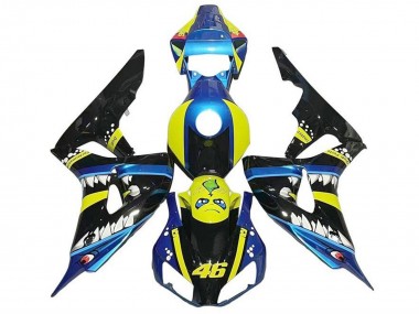 Purchase 2006-2007 Honda CBR1000RR Motorcycle Fairings - Blue Yellow Glossy Black Shark 46 Canada