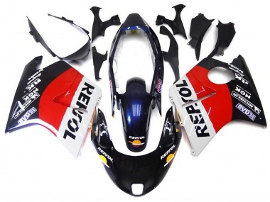 Purchase 1996-2007 Honda CBR1100XX Blackbird Motorcycle Fairings - Red White Blue Glossy Black Repsol Canada