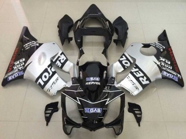 Purchase 2001-2003 Honda CBR600 F4i Motorcycle Fairings - Silver Glossy Black Repsol Canada