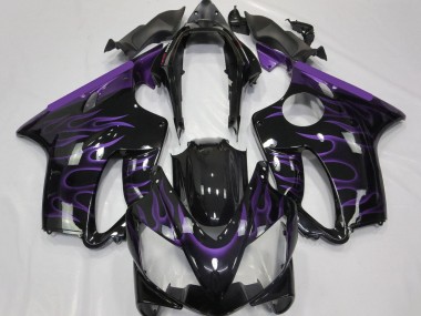 Purchase 2004-2007 Honda CBR600 F4i Motorcycle Fairings - Glossy Black Purple Flame Canada
