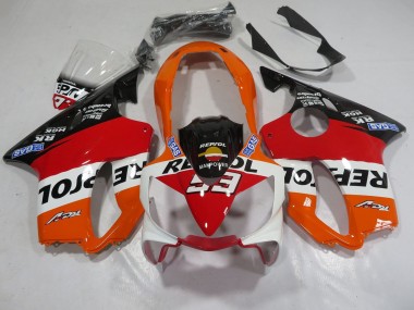 Purchase 2004-2007 Honda CBR600 F4i Motorcycle Fairings - Orange White Red Glossy Black Repsol 93 Canada