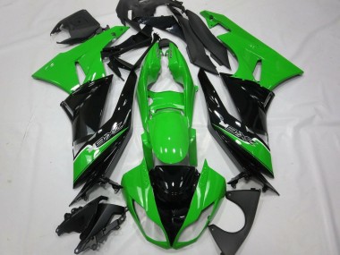 Purchase 2009-2012 Kawasaki ZX6R Motorcycle Fairings - Green Glossy Black White Canada